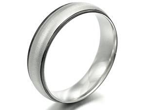 Gemini Unisex Two Tone Black Mix Silver Anniversary Wedding Titanium Ring width 4mm US Size 8.5 Valentine's Day Gift Gemini Unisex Two Tone Black Mix Silver Anniversary Wedding Titanium Ring width 4mm US Size 8.5 Valentine's Day Gift