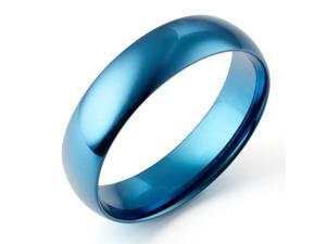 Gemini Men's Dome Blue Promise Couple Wedding Titanium Ring width 6mm US Size 7.25 Valentine's Day Gift Gemini Men's Dome Blue Promise Couple Wedding Titanium Ring width 6mm US Size 7.25 Valentine's Day Gift