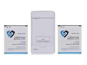 Galaxy S3 Battery: Stalion® Strength Replacement 2100mAh Li-Ion Battery 2X Batteries + Power Travel Battery Charger with USB Port for Samsug Galaxy S3 SIII Galaxy S3 Battery: Stalion® Strength Replacement 2100mAh Li-Ion Battery 2X Batteries + Power Travel Battery Charger with USB Port for Samsug Galaxy S3 SIII