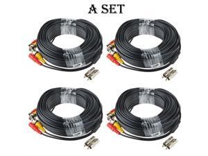 ABLEGRID® 4 PACK 100ft bnc video power cable security camera wire cord for cctv dvr surveillance system (included 2x BNC to RCA connectors with each cable) ABLEGRID® 4 PACK 100ft bnc video power cable security camera wire cord for cctv dvr surveillance system (included 2x BNC to RCA connectors with each cable)