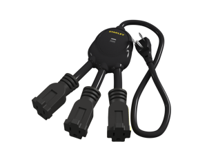Stanley 31495 Mini Squid USB, 3-Outlet Flexible Adapter with 2 USB Charging Ports (2.1A Total) Stanley 31495 Mini Squid USB, 3-Outlet Flexible Adapter with 2 USB Charging Ports (2.1A Total)
