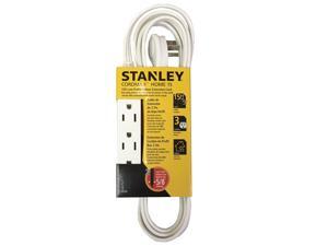 STANLEY CordMax Home 15 White, 15ft 3-Outlet Low Profile Extension Cord STANLEY CordMax Home 15 White, 15ft 3-Outlet Low Profile Extension Cord