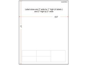 2" x 1" (4 Labels) and 2" x 2" Integrated Laser Label Form Sheets, 5 Up Labels (Carton of 1500) 2" x 1" (4 Labels) and 2" x 2" Integrated Laser Label Form Sheets, 5 Up Labels (Carton of 1500)