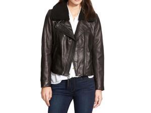 Michael Kors Motorcycle Leather Jacket with Removable Fur Collar Michael Kors Motorcycle Leather Jacket with Removable Fur Collar