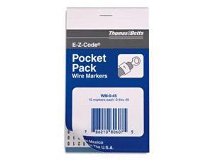 Thomas & Betts EZ WM-A-90 WIRE MKR BK-3X5 VNYL CLTH (Pack of 10) Thomas & Betts EZ WM-A-90 WIRE MKR BK-3X5 VNYL CLTH (Pack of 10)