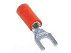 Stakon 18RA-8F Fork Terminal, Standard, Vinyl Insulated, 0.97-Inch Length by 0.31-Inch Width, Red, 100-Pack Stakon 18RA-8F Fork Terminal, Standard, Vinyl Insulated, 0.97-Inch Length by 0.31-Inch Width, Red, 100-Pack