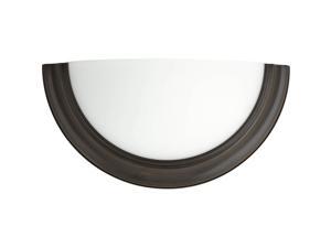Progress 1-Light Wall Sconce Satin White Glass in Antique Bronze - P7176-20WB Progress 1-Light Wall Sconce Satin White Glass in Antique Bronze - P7176-20WB