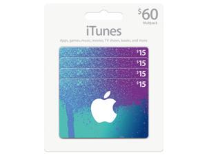 $60 iTunes Gift Card Multipack, 4x$15 $60 iTunes Gift Card Multipack, 4x$15