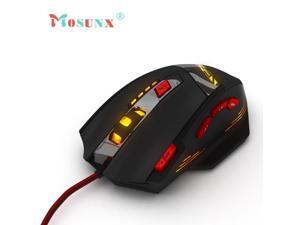 Mosunx ! ZELOTES 8000 DPI 8 Key Memory Chips Design 6 Optical LED Wired Game Mouse 1pc Mosunx ! ZELOTES 8000 DPI 8 Key Memory Chips Design 6 Optical LED Wired Game Mouse 1pc