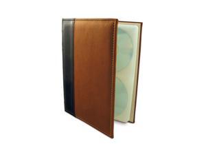 Bellagio-Italia Brown Leather CD/DVD Binder Holds 48 discs. Bellagio-Italia Brown Leather CD/DVD Binder Holds 48 discs.