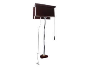 Dark Oak High Tank Pull Chain Toilet Conversion Kit Chrome | Renovators Supply Dark Oak High Tank Pull Chain Toilet Conversion Kit Chrome | Renovators Supply