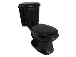 Black Ceramic Elongated Space Saving Corner Toilet | Renovators Supply Black Ceramic Elongated Space Saving Corner Toilet | Renovators Supply