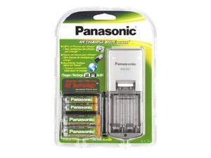 Panasonic BQ-321 Rechargeable Battery and Charger Kit with 4 AA Ni-MH Batteries and Portable Charger Panasonic BQ-321 Rechargeable Battery and Charger Kit with 4 AA Ni-MH Batteries and Portable Charger
