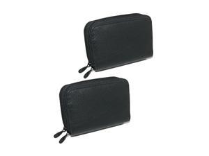 Buxton Womens Leather Mini Accordion Wizard Wallet (Pack of 2), Black Buxton Womens Leather Mini Accordion Wizard Wallet (Pack of 2), Black