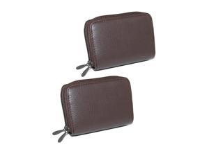 Buxton Womens Leather Mini Accordion Wizard Wallet (Pack of 2), Brown Buxton Womens Leather Mini Accordion Wizard Wallet (Pack of 2), Brown
