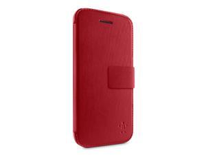 New Belkin Apple iPhone 5C Red Leather Wallet Folio Flip Cover Case with Stand New Belkin Apple iPhone 5C Red Leather Wallet Folio Flip Cover Case with Stand