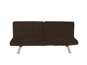 DHP Contempo Sofa Sleeper Convertible Futon Couch Bed in Premium Microsuede with Adjustable Armrests, Slanted Metal Legs and Splitback - Black DHP Contempo Sofa Sleeper Convertible Futon Couch Bed in Premium Microsuede with Adjustable Armrests, Slanted Metal Legs and Splitback - Black