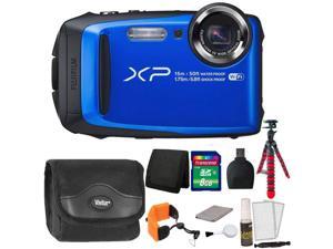 Fujifilm FinePix XP90 16 MP Waterproof Digital Camera (Blue) + 8GB Memory Card + Wallet + Reader + Camera Case + Floating Strap + Flexible Tripod + 5pc Cleaning Kit Fujifilm FinePix XP90 16 MP Waterproof Digital Camera (Blue) + 8GB Memory Card + Wallet + Reader + Camera Case + Floating Strap + Flexible Tripod + 5pc Cleaning Kit