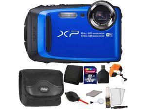 Fujifilm FinePix XP90 16 MP Waterproof Digital Camera (Blue) + 32GB Memory Card + Wallet + Reader + Camera Case + Floating Strap + Dust Blower + 5pc Cleaning Kit Fujifilm FinePix XP90 16 MP Waterproof Digital Camera (Blue) + 32GB Memory Card + Wallet + Reader + Camera Case + Floating Strap + Dust Blower + 5pc Cleaning Kit
