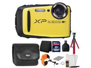 Fujifilm FinePix XP90 16 MP Waterproof Digital Camera (Yellow) + 32GB Memory Card + Wallet + Reader + Camera Case + Floating Strap + Flexible Tripod + 5pc Cleaning Kit Fujifilm FinePix XP90 16 MP Waterproof Digital Camera (Yellow) + 32GB Memory Card + Wallet + Reader + Camera Case + Floating Strap + Flexible Tripod + 5pc Cleaning Kit