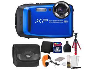 Fujifilm FinePix XP90 16 MP Waterproof Digital Camera (Blue) + 32GB Memory Card + Wallet + Reader + Camera Case + Floating Strap + Flexible Tripod + 5pc Cleaning Kit Fujifilm FinePix XP90 16 MP Waterproof Digital Camera (Blue) + 32GB Memory Card + Wallet + Reader + Camera Case + Floating Strap + Flexible Tripod + 5pc Cleaning Kit