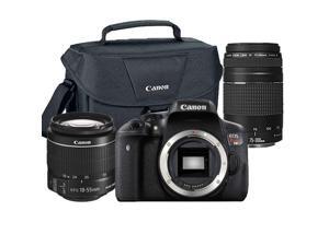 Canon EOS Rebel T6/1300D 18MP DSLR Camera + 18-55mm + 75-300mm Lens & Case Canon EOS Rebel T6/1300D 18MP DSLR Camera + 18-55mm + 75-300mm Lens & Case