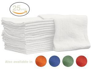 Nabob Wipers Auto-Mechanic Shop Towel Rags 100% Cotton Commercial Grade for Home, Garage & Auto - 14x14 inches - 25 Pack - White Nabob Wipers Auto-Mechanic Shop Towel Rags 100% Cotton Commercial Grade for Home, Garage & Auto - 14x14 inches - 25 Pack - White