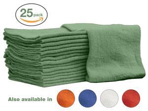 Nabob Wipers Auto-Mechanic Shop Towel Rags 100% Cotton Commercial Grade for Home, Garage & Auto - 14x14 inches - 25 Pack - Green Nabob Wipers Auto-Mechanic Shop Towel Rags 100% Cotton Commercial Grade for Home, Garage & Auto - 14x14 inches - 25 Pack - Green