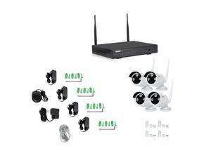 TMEZON 960P 4CH HD Wireless Security Camera System with 4x HD WiFi Day Night Vision Outdoor IP Cameras (1.3MP, IP66, 80ft IR, No HDD) TMEZON 960P 4CH HD Wireless Security Camera System with 4x HD WiFi Day Night Vision Outdoor IP Cameras (1.3MP, IP66, 80ft IR, No HDD)