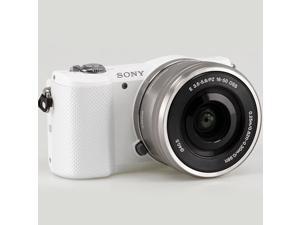 Sony Alpha A5000 20.1MP Mirrorless Digital Camera with 16-50mm Lens White Sony Alpha A5000 20.1MP Mirrorless Digital Camera with 16-50mm Lens White
