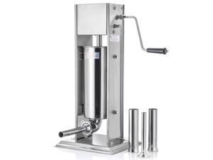 STX International, Model STX-5L-SS, Sausage Master Sausage Stuffer, 5 Liter, 3-Gear Design, Stainless Steel Construction with 4 Stainless Steel Stuffing Tubes STX International, Model STX-5L-SS, Sausage Master Sausage Stuffer, 5 Liter, 3-Gear Design, Stainless Steel Construction with 4 Stainless Steel Stuffing Tubes