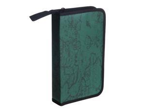 THZY Green World Map Pattern CD VCD DVD Discs Storage Case PVC Bag THZY Green World Map Pattern CD VCD DVD Discs Storage Case PVC Bag