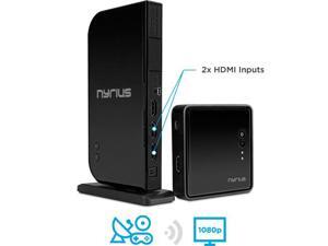 Nyrius Wireless HDMI 2x Input Transmitter & Receiver for Streaming HD 1080p 3D Video from Cable, Bluray, PS4, Xbox, PC Nyrius Wireless HDMI 2x Input Transmitter & Receiver for Streaming HD 1080p 3D Video from Cable, Bluray, PS4, Xbox, PC