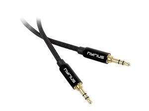 Nyrius Premium Grade 3.5mm Auxiliary Audio Cable (3 Feet) with Tangle Free Protective Shielding & Step Down Connector Nyrius Premium Grade 3.5mm Auxiliary Audio Cable (3 Feet) with Tangle Free Protective Shielding & Step Down Connector