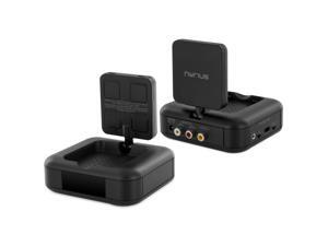 Nyrius 5.8GHz 4 Channel Wireless Audio/Video Sender Transmitter & Receiver with IR Remote Extender for Streaming Cable Nyrius 5.8GHz 4 Channel Wireless Audio/Video Sender Transmitter & Receiver with IR Remote Extender for Streaming Cable