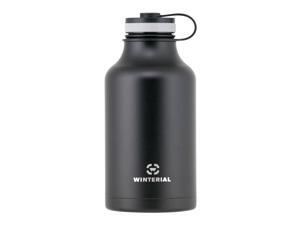 Winterial 64 Oz Insulated Water Bottle Wide Mouth Beer Growler (Black) Winterial 64 Oz Insulated Water Bottle Wide Mouth Beer Growler (Black)