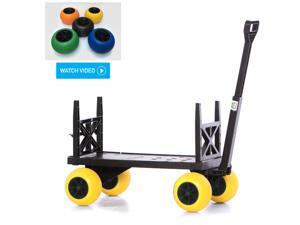 Plus One Sports Coach Beach Trolley Cart Flatbed 4 Wheel Pull Wagon Moving Dolly Use Indoor Outdoor Plus One Sports Coach Beach Trolley Cart Flatbed 4 Wheel Pull Wagon Moving Dolly Use Indoor Outdoor