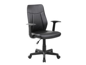 United Office Chair Modern Ergonomic Black PU Mid-back Executive Computer Desk Task Office Chair (8039-BK) United Office Chair Modern Ergonomic Black PU Mid-back Executive Computer Desk Task Office Chair (8039-BK)