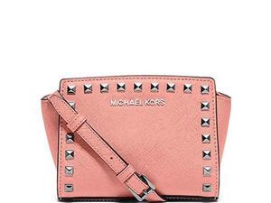 MICHAEL Michael Kors Selma Stud Mini Messenger Saffiano Leather Shiny Rhodium, Color Pale Pink MICHAEL Michael Kors Selma Stud Mini Messenger Saffiano Leather Shiny Rhodium, Color Pale Pink