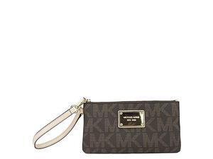 MICHAEL Michael Kors Jet Set Item Medium Wristlet Mk Sig Pvc 18K, Color Brown MICHAEL Michael Kors Jet Set Item Medium Wristlet Mk Sig Pvc 18K, Color Brown