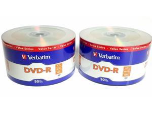 New 100 VERBATIM Blank DVD-R DVDR 16X 4.7GB Recordable Logo Branded Media Disc New 100 VERBATIM Blank DVD-R DVDR 16X 4.7GB Recordable Logo Branded Media Disc