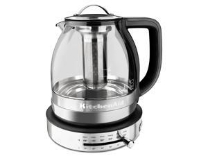 KitchenAid KEK1322SS 1.3L Electric Glass Tea Kettle, Stainless Steel KitchenAid KEK1322SS 1.3L Electric Glass Tea Kettle, Stainless Steel
