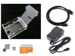 Games&Tech Basic Starter Kit for Raspberry Pi 2 Model B 3 Model B with Clear Case ; Includes 16GB Preloaded NOOBS Micro SDHC Card, 5V 2A Power Supply, HDMI Cord, Transparent Case, Heatsinks Games&Tech Basic Starter Kit for Raspberry Pi 2 Model B 3 Model B with Clear Case ; Includes 16GB Preloaded NOOBS Micro SDHC Card, 5V 2A Power Supply, HDMI Cord, Transparent Case, Heatsinks