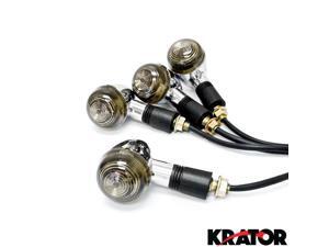 Krator® Motorcycle 4 pcs Smoke Bullet Turn Signals Lights For Vespa GTS GTV 250 300 Krator® Motorcycle 4 pcs Smoke Bullet Turn Signals Lights For Vespa GTS GTV 250 300