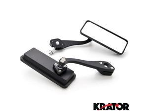 Krator® Custom Bull Dog Rear View Mirrors Black Pair For Vespa GTS GTV 250 300 Krator® Custom Bull Dog Rear View Mirrors Black Pair For Vespa GTS GTV 250 300
