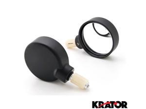 Krator® Black Bar End Mirrors Round Convex Mirror 7/8" For Vespa GTS GTV 250 300 Krator® Black Bar End Mirrors Round Convex Mirror 7/8" For Vespa GTS GTV 250 300