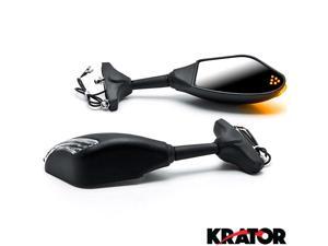 Krator® Matte Black Integrated Mirrors w/ LED Turn Signals For Suzuki V-Strom Vstrom 1000 Krator® Matte Black Integrated Mirrors w/ LED Turn Signals For Suzuki V-Strom Vstrom 1000