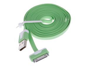 Flat 30-Pin Male to USB 2.0 Male Data Sync / Charging Cable for Iphone 4 / 4S / Ipad 2 / 3 - Green Flat 30-Pin Male to USB 2.0 Male Data Sync / Charging Cable for Iphone 4 / 4S / Ipad 2 / 3 - Green