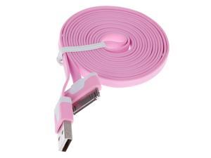 Flat 30-Pin Male to USB 2.0 Male Data Sync / Charging Cable for Iphone 4 / 4S / Ipad 2 / 3 - Pink Flat 30-Pin Male to USB 2.0 Male Data Sync / Charging Cable for Iphone 4 / 4S / Ipad 2 / 3 - Pink
