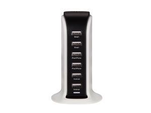 40W 6-Port Family-Sized Desktop USB Charger for iPhone, iPad Air 2, Samsung Galaxy, Nexus, HTC, Nokia and More (White) 40W 6-Port Family-Sized Desktop USB Charger for iPhone, iPad Air 2, Samsung Galaxy, Nexus, HTC, Nokia and More (White)